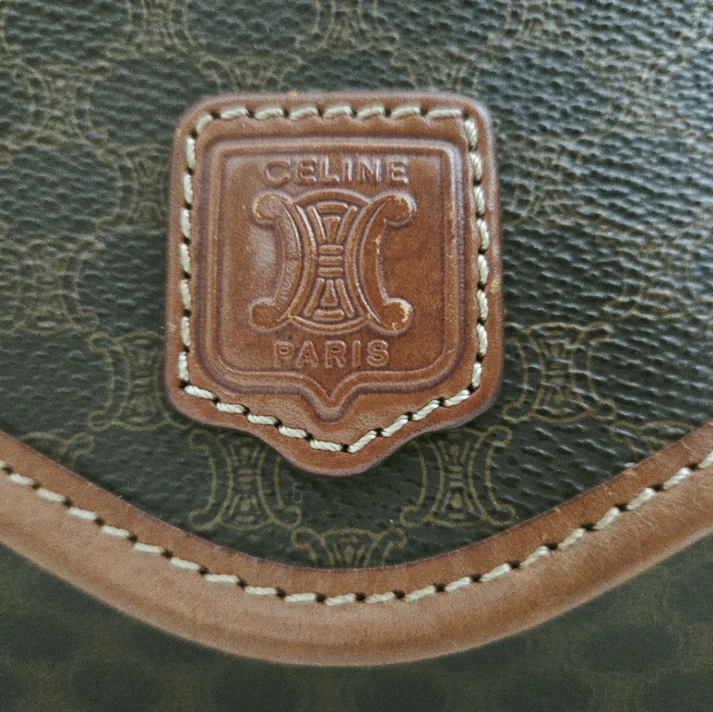 Authentic CELINE Macadam Pochette Clutch Crossbody Wallet WOC Shoulder Bag - Picture 5 of 16